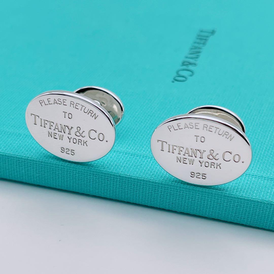 Tiffany & Co. カフスボタン　オーバル　リターントゥ　シルバー925