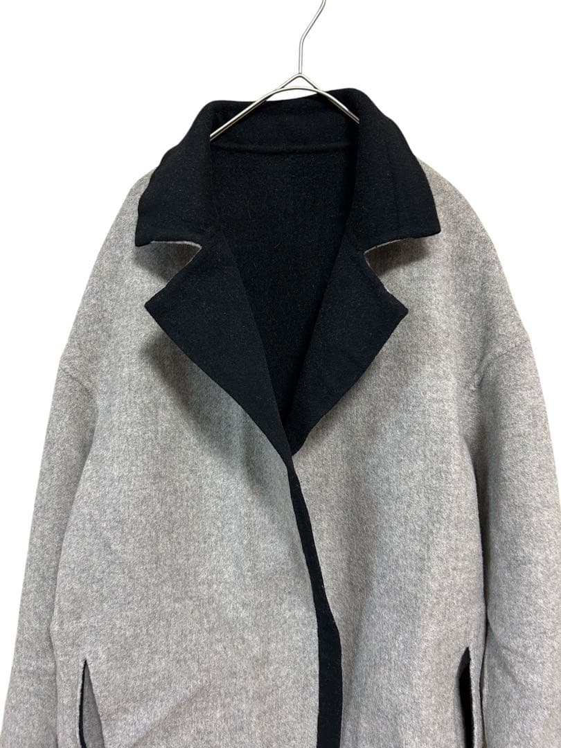 C6539【ADORE】 リバーシブル チェスターコート ウール カシミヤ S