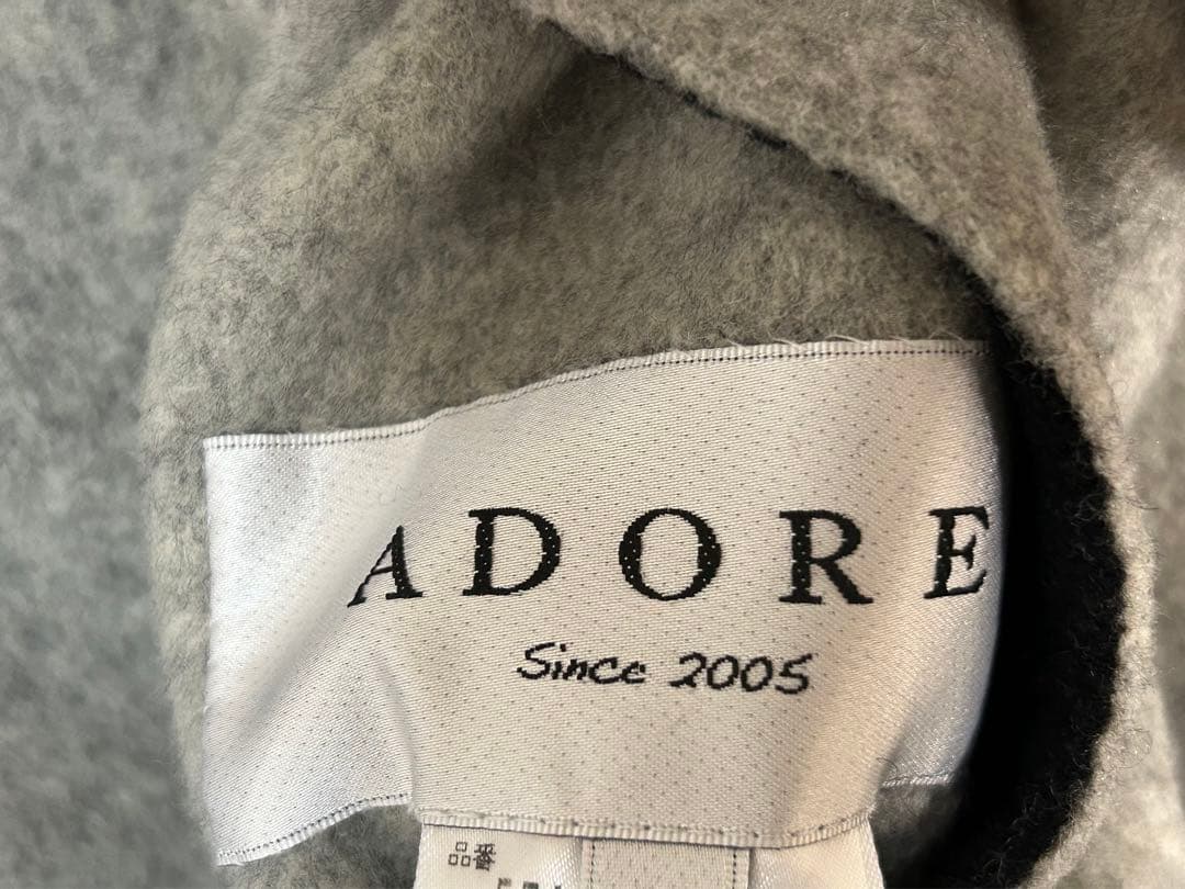 C6539【ADORE】 リバーシブル チェスターコート ウール カシミヤ S