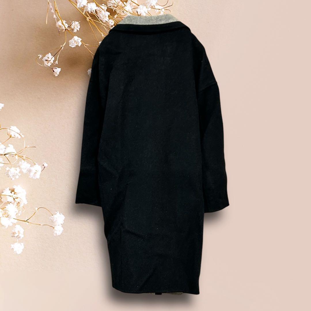 C6539【ADORE】 リバーシブル チェスターコート ウール カシミヤ S