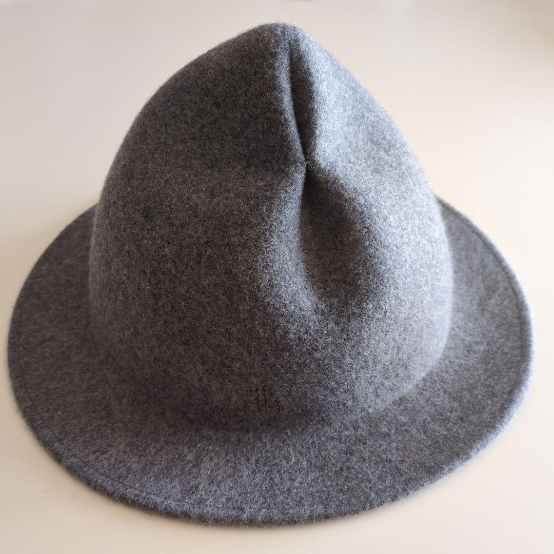 Vivienne Westwoodグレー ウール・フェルト 山型ハット