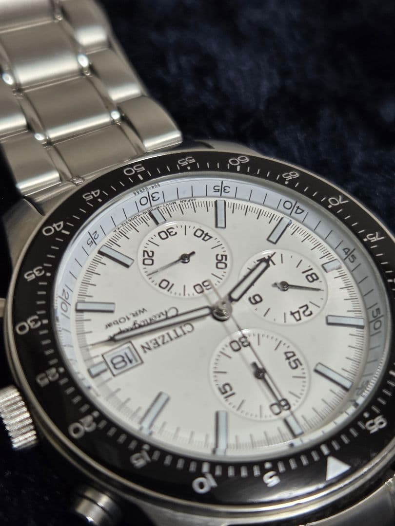 て*つ様 CITIZEN シチズン スピードマスター クロノグラフ パンダ