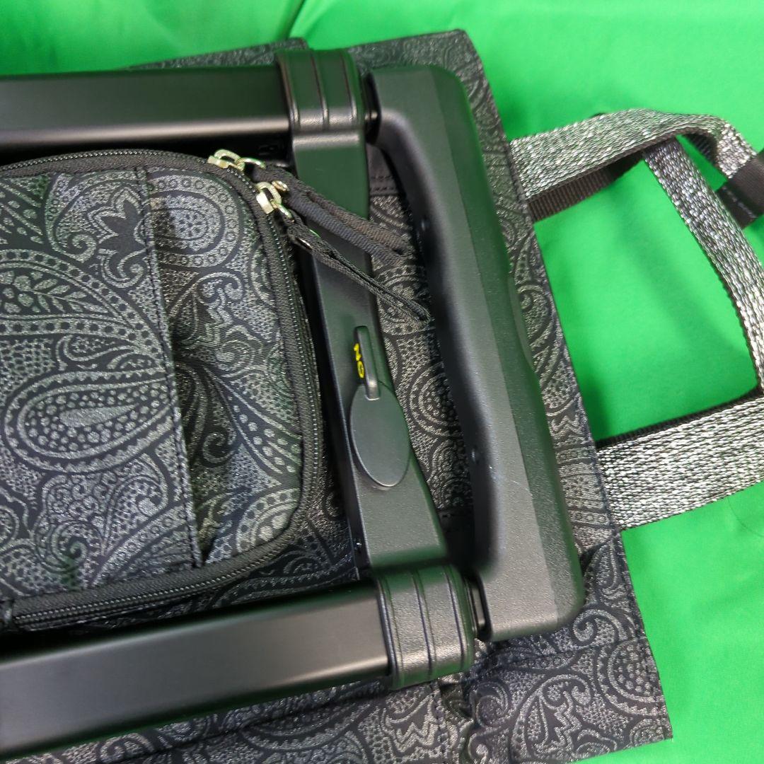 美品【SWANY】スワニー　キャリーバッグ　ペイズリー柄　ストッパー付き