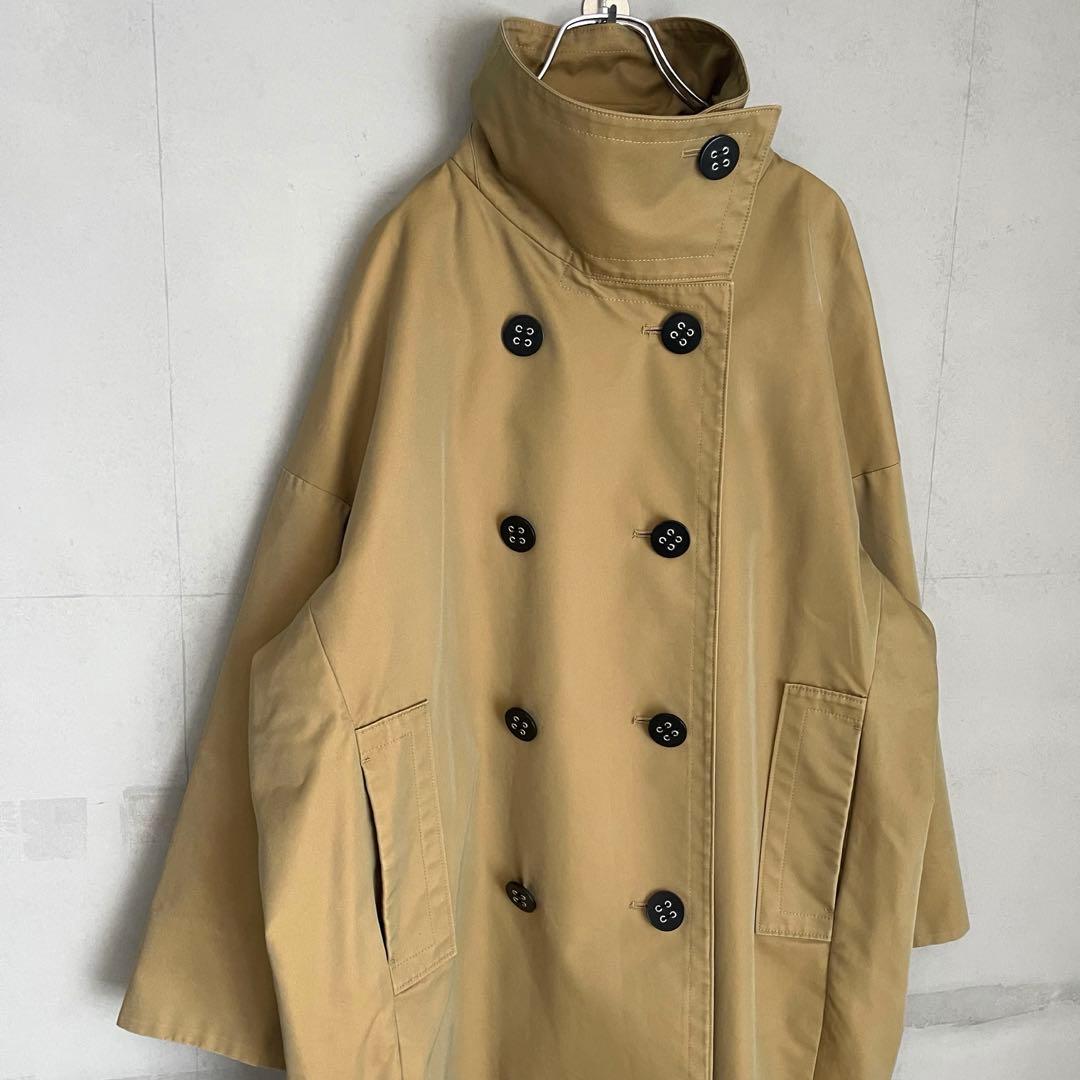 ENFOLD シャンブレーギャバオーバービッグトレンチコート　玉虫色