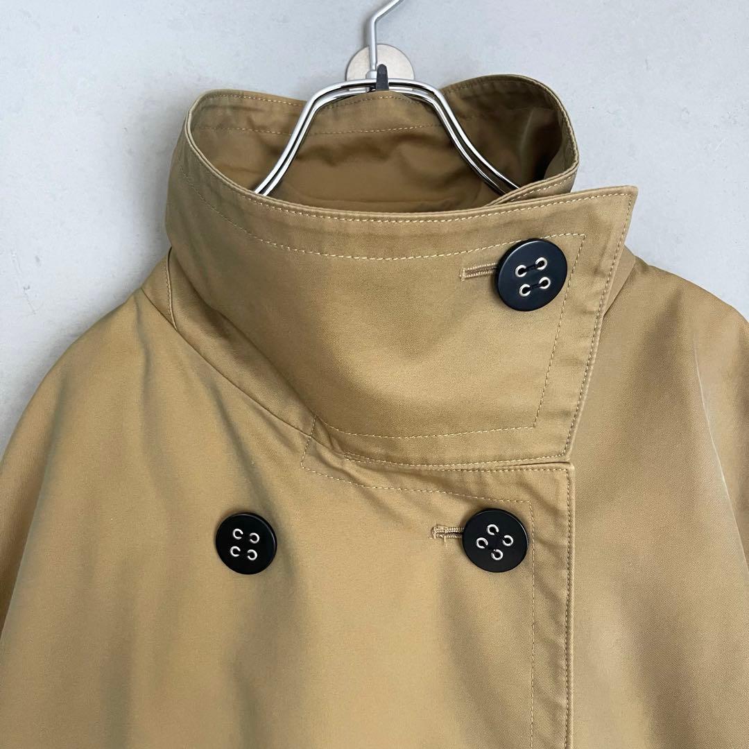 ENFOLD シャンブレーギャバオーバービッグトレンチコート　玉虫色