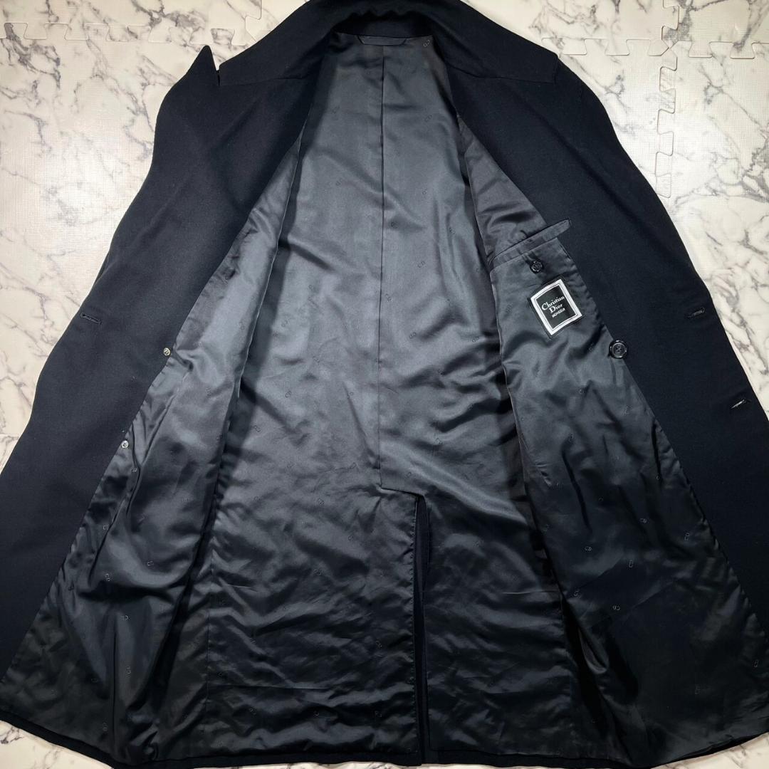 ✨カシミヤ100%✨80s Dior ダブル チェスターコート 黒 S(L位)