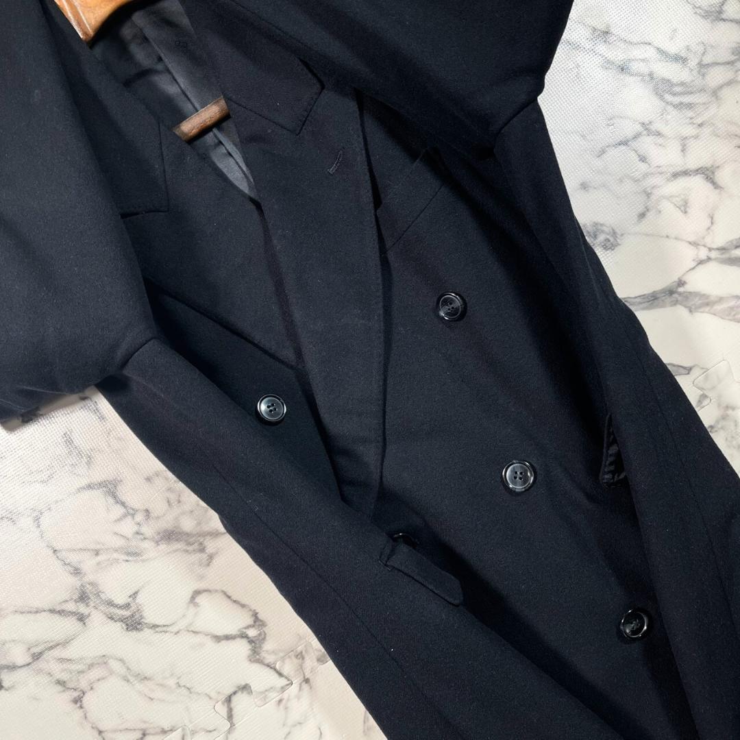 ✨カシミヤ100%✨80s Dior ダブル チェスターコート 黒 S(L位)