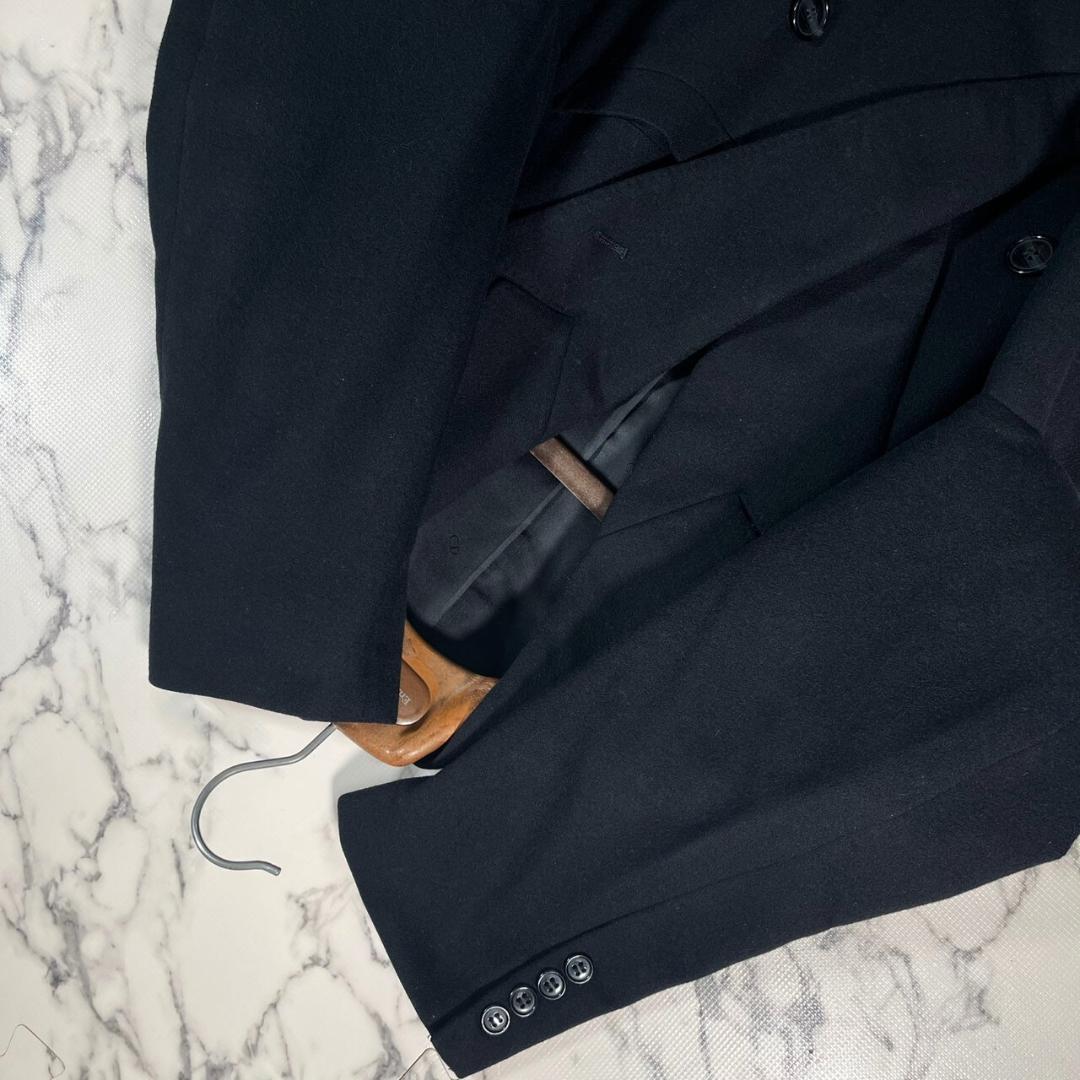 ✨カシミヤ100%✨80s Dior ダブル チェスターコート 黒 S(L位)