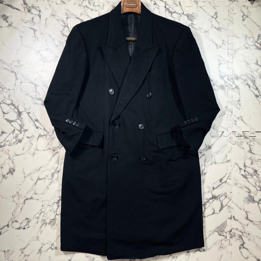 ✨カシミヤ100%✨80s Dior ダブル チェスターコート 黒 S(L位)