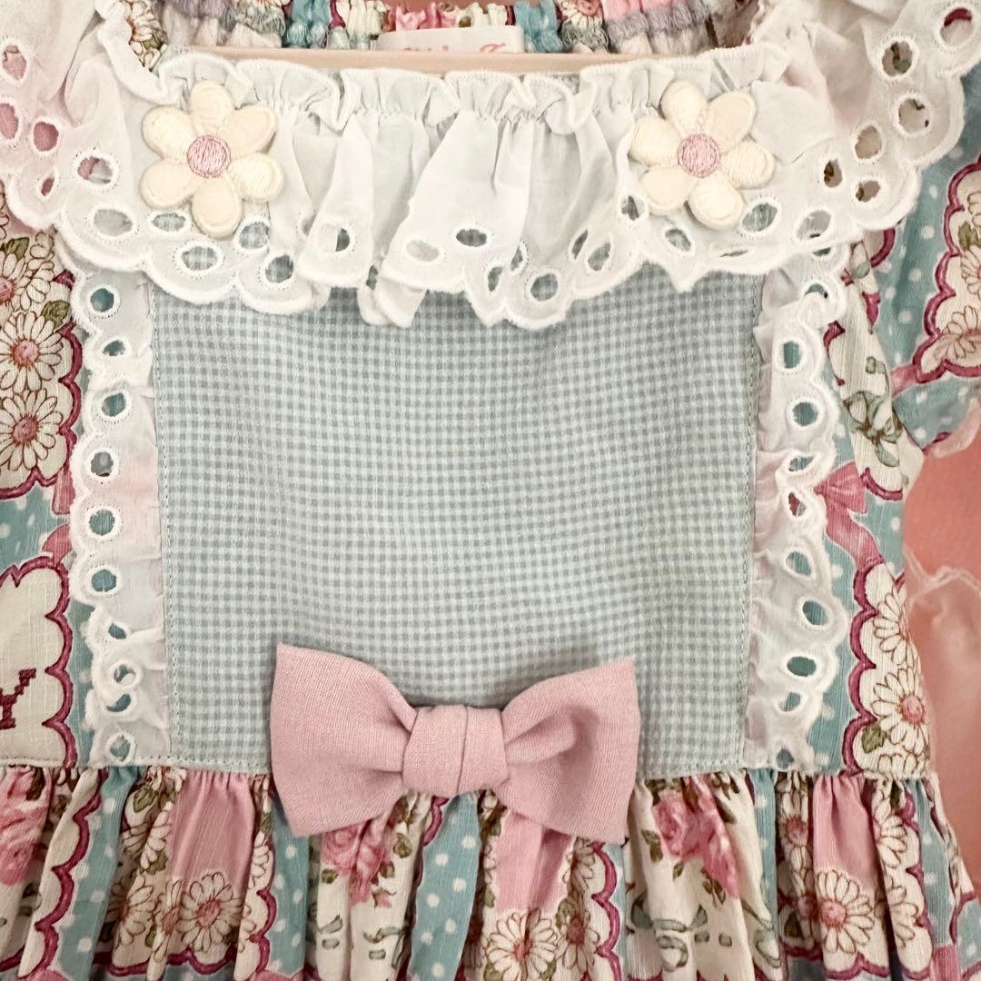 Shirley Temple うさぎ柄ワンピース 110