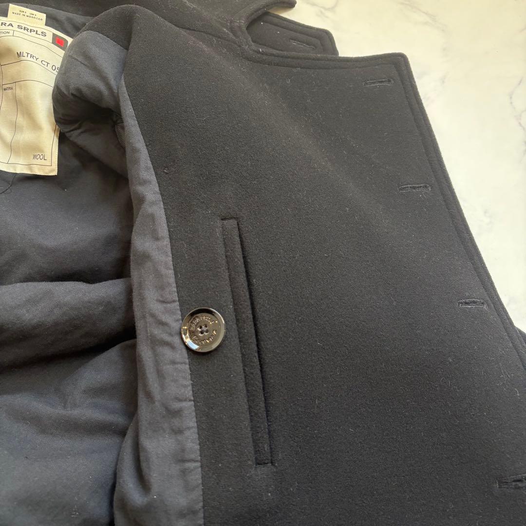 極美品 ZARA SRPLS 完売品 ミリタリー ウール ロングコート M相当