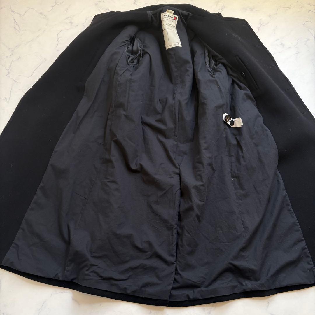 極美品 ZARA SRPLS 完売品 ミリタリー ウール ロングコート M相当