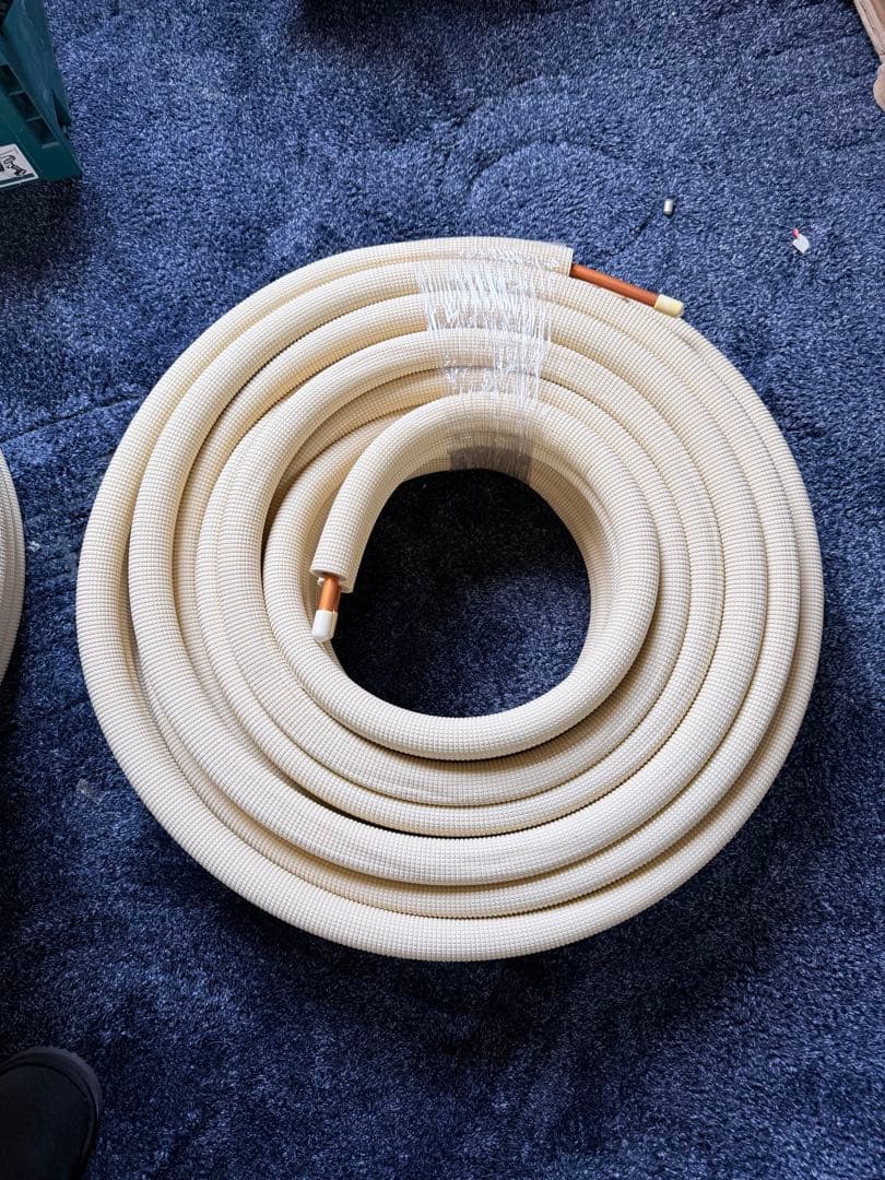 エアコン用配管 約20メートル クリーム色②おまとめOK