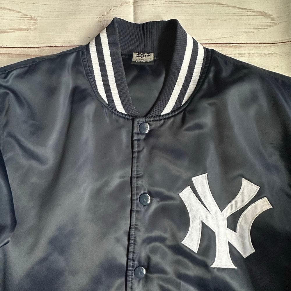 New York Yankees スタジャン majestic ネイビー XL