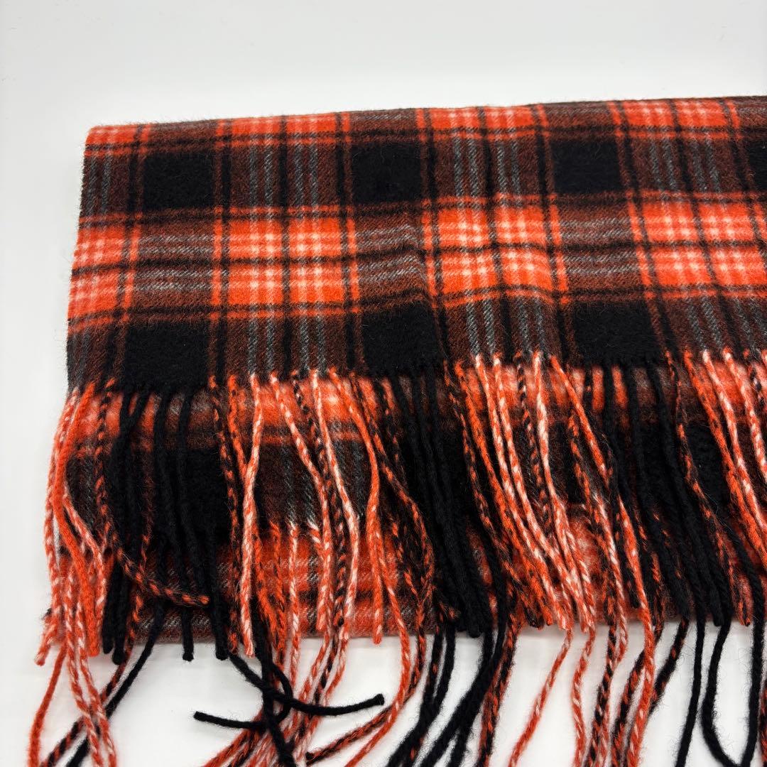 ヴィヴィアンウエストウッド カシミヤ マフラー カラーオーブ刺繍 チェック