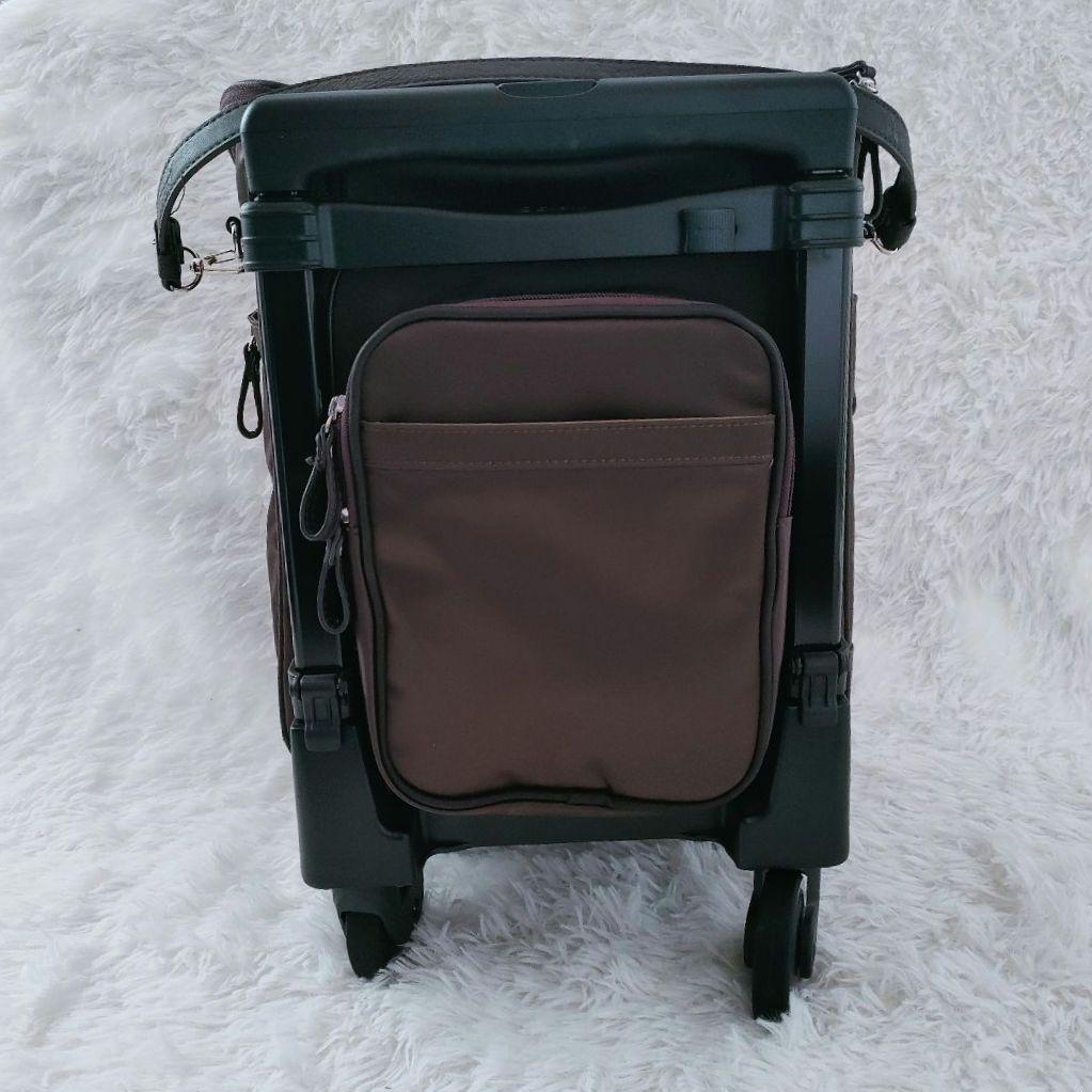美品✨スワニー　D371 リニーエII　キャリーバッグ 　ショピングカート 茶色