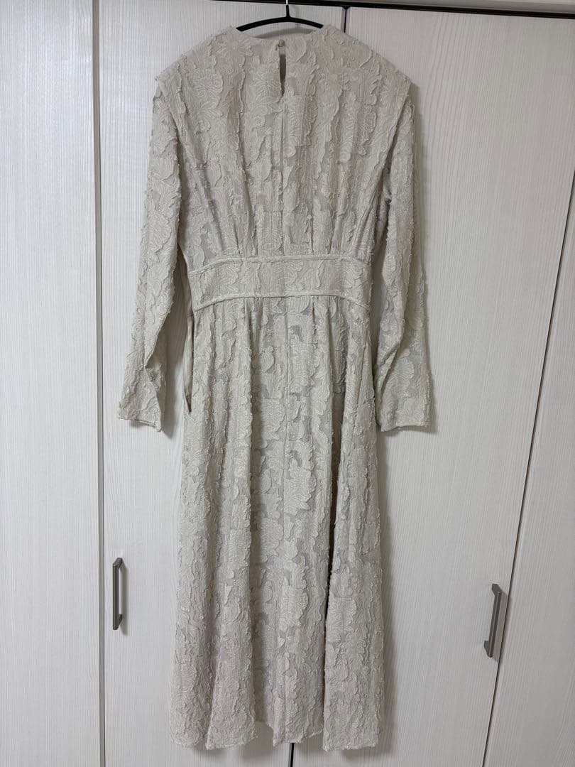 anuans ウエストコンシャスジャガードワンピース （ECRU）