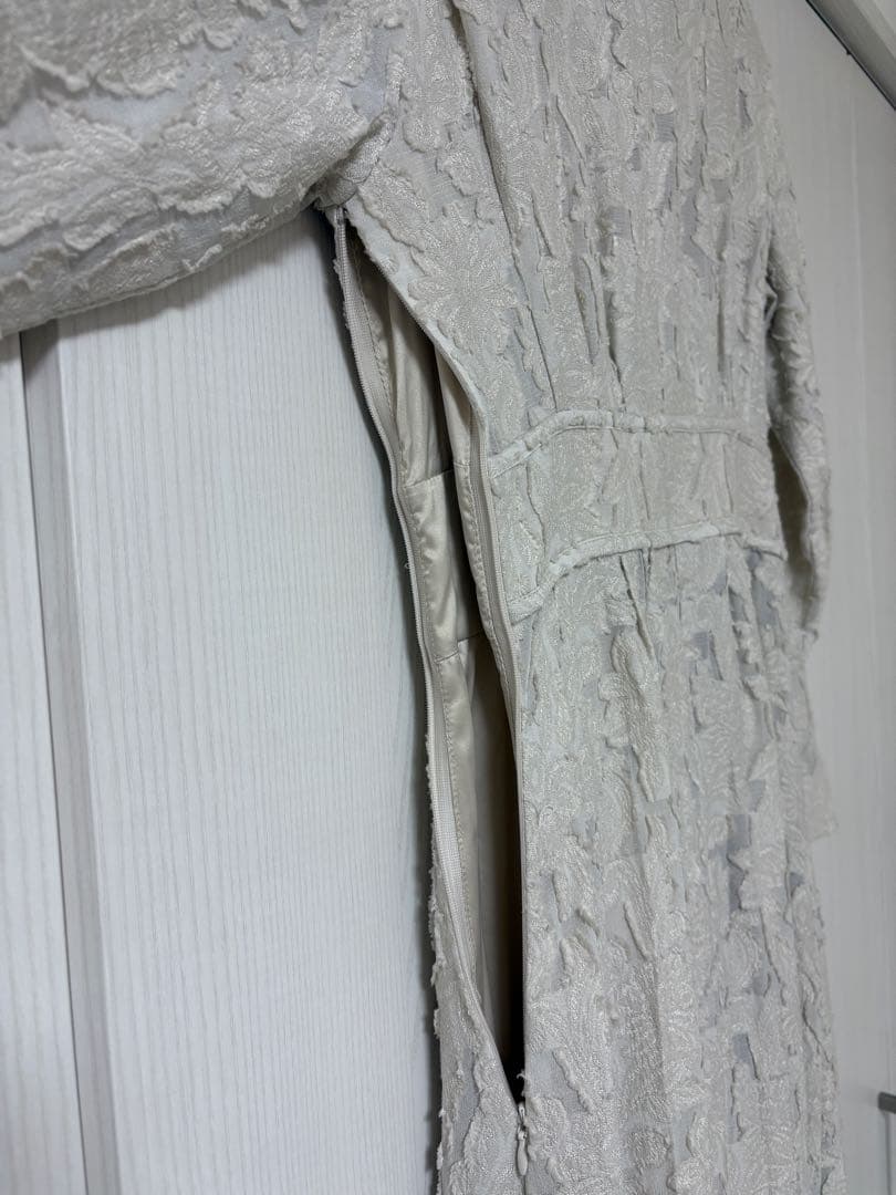 anuans ウエストコンシャスジャガードワンピース （ECRU）