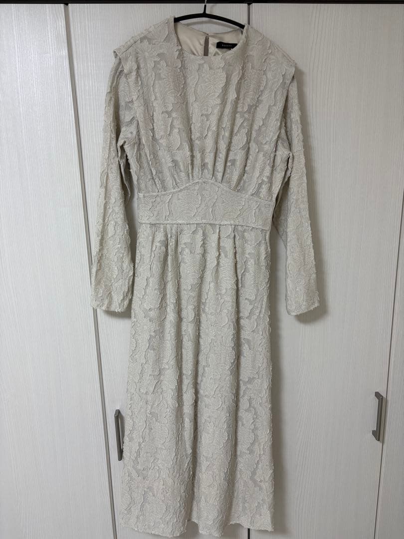 anuans ウエストコンシャスジャガードワンピース （ECRU）