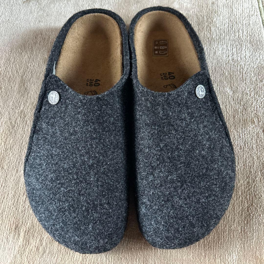 BIRKENSTOCK Zermatt ダークグレー ルームシューズ 40