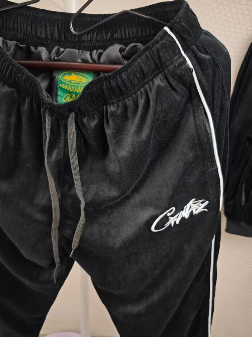 Cratz ベルベットジャージ上下セット ブラック M