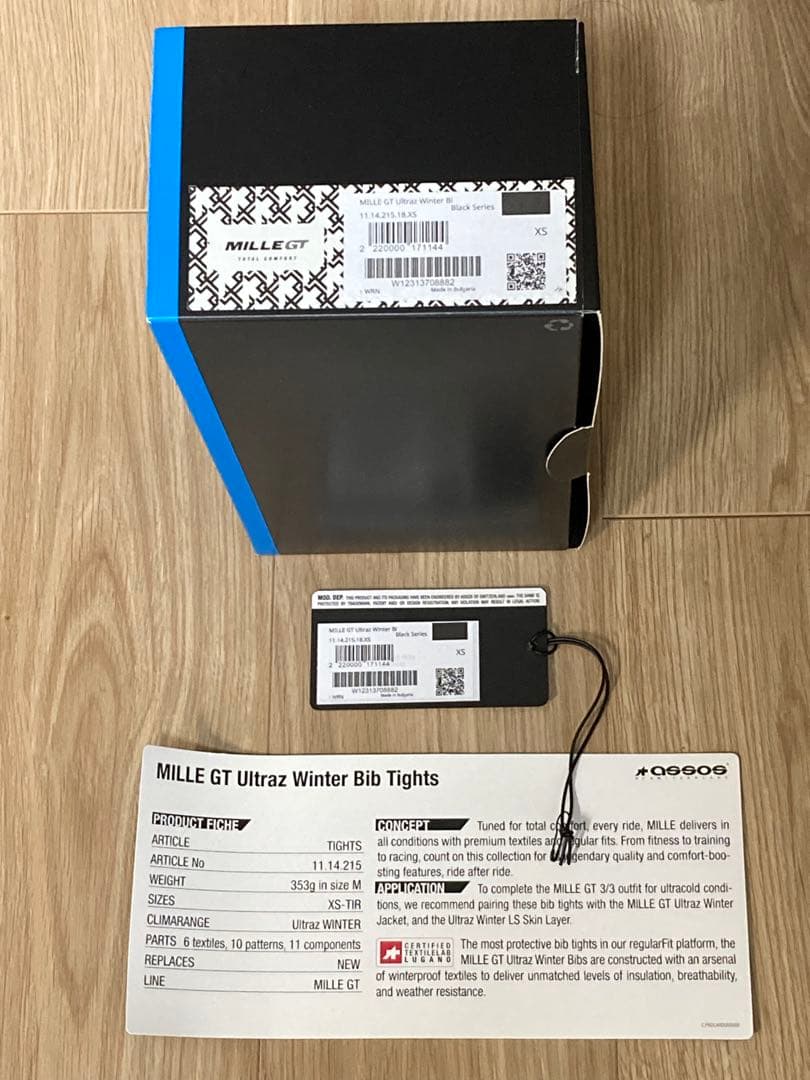 MILLE GT ULTRAZ ビブタイツ アソス　ASSOS XS