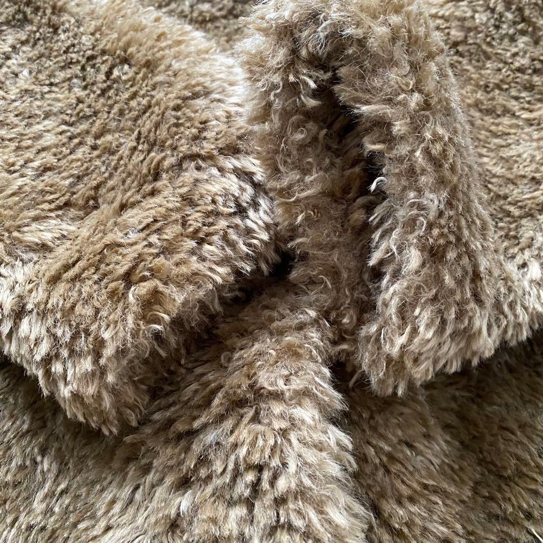 【新品未使用】 ヘルノ カーリーヘア エコファー ジャケット ボア ブラウン