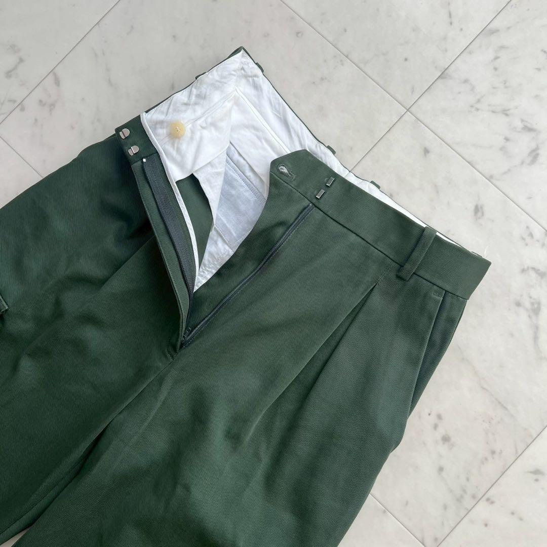 CELINE フィービー期 センタータックプリーツ カーゴパンツ カーキ 36