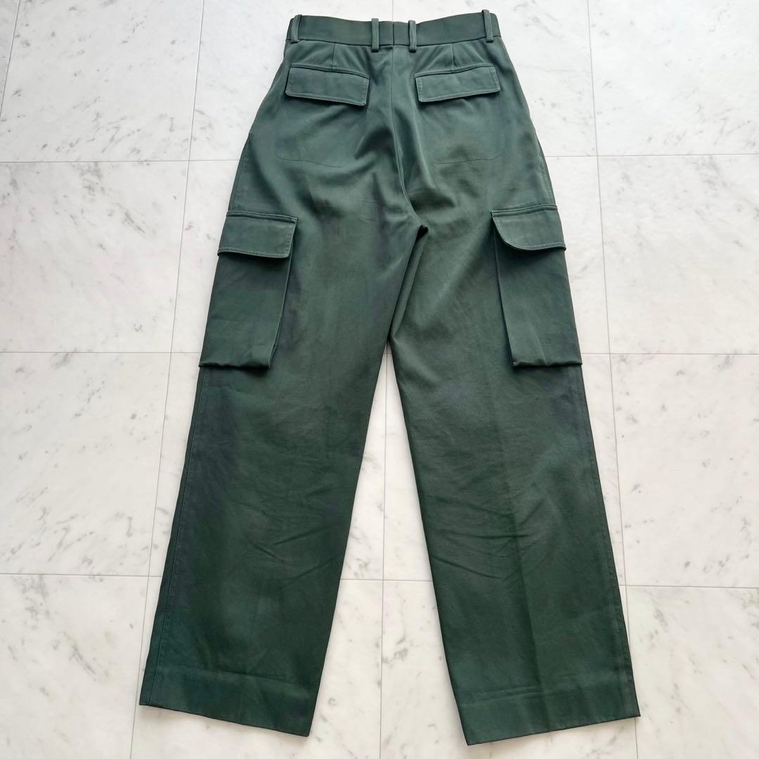 CELINE フィービー期 センタータックプリーツ カーゴパンツ カーキ 36