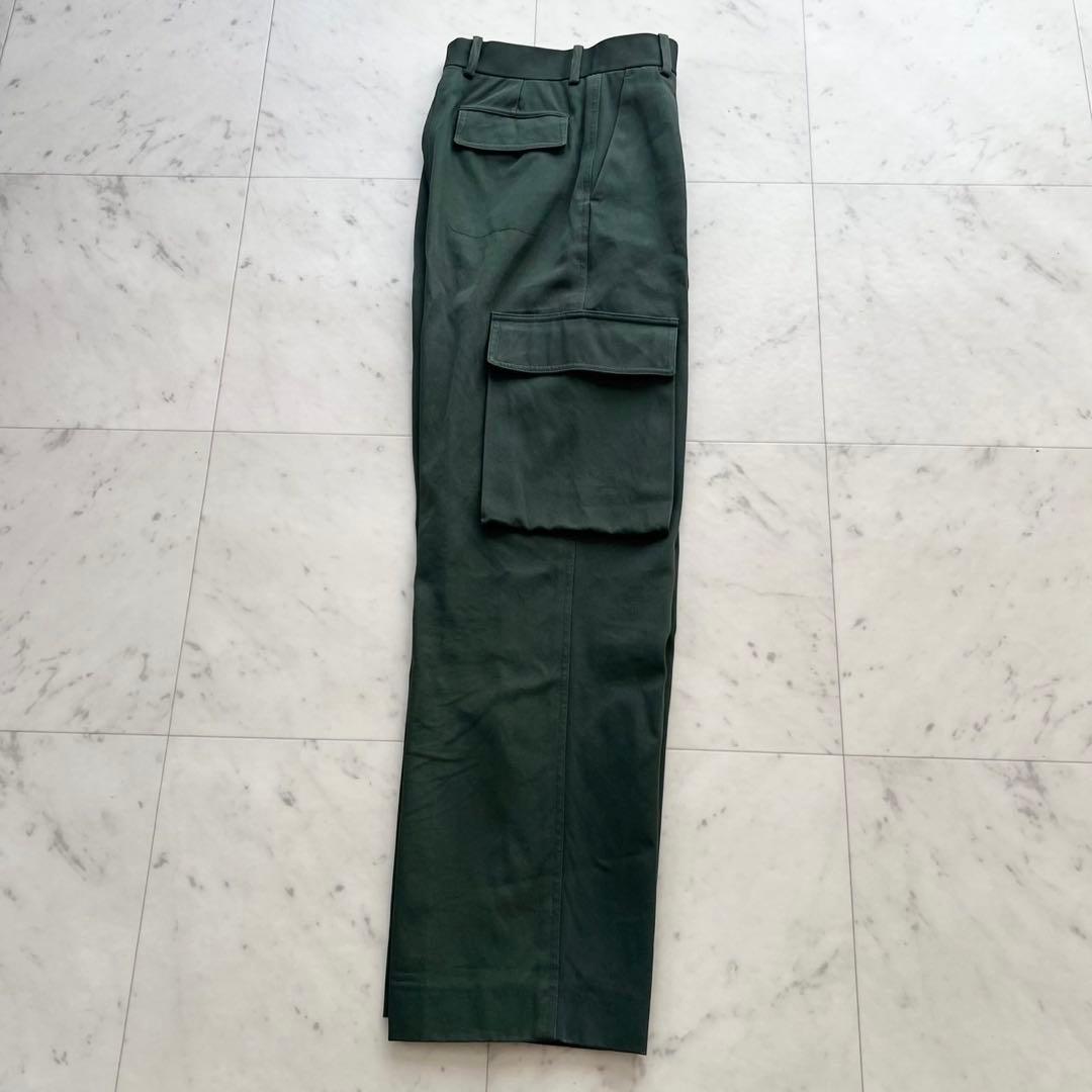 CELINE フィービー期 センタータックプリーツ カーゴパンツ カーキ 36
