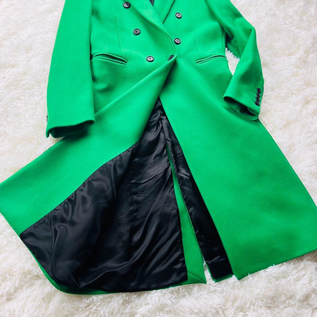極美品✨ ZARA ザラ MANTECO生地 ロングコート 1ボタン 緑
