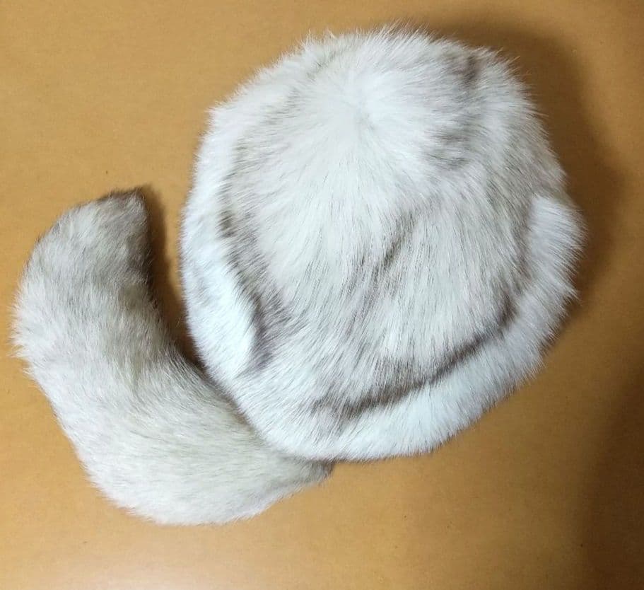 ニチロ毛皮 ブルーフォックス 帽子 ロシアンハット 未使用