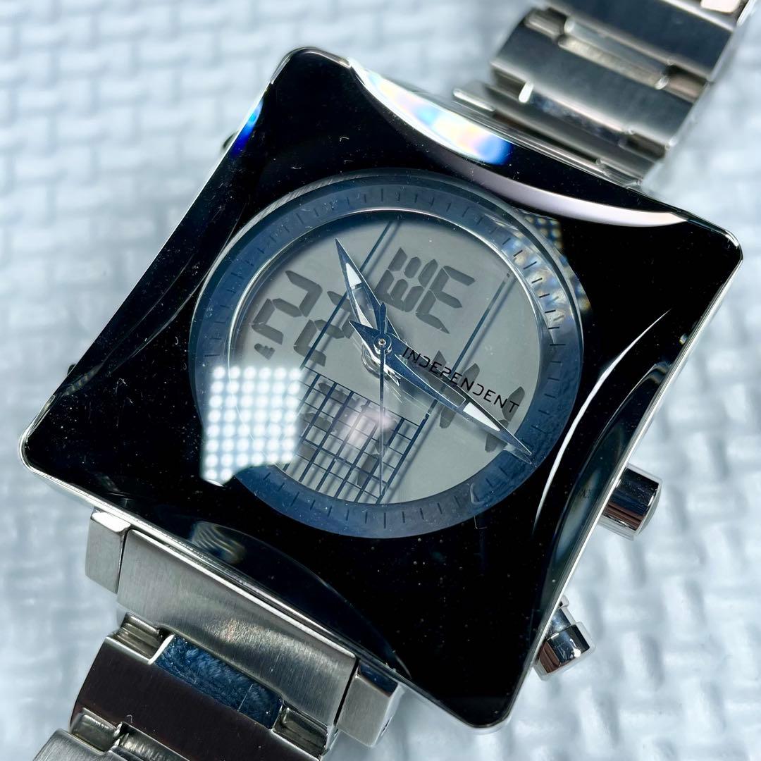 【レア＊美品＊電池新品】インディペンデント　メンズ　腕時計　アナログ　デジタル