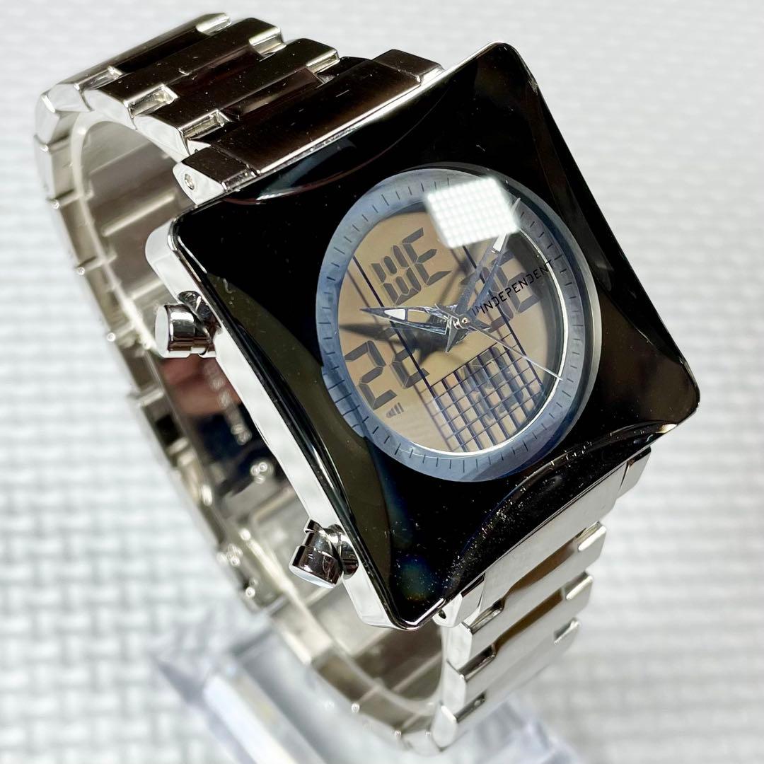 【レア＊美品＊電池新品】インディペンデント　メンズ　腕時計　アナログ　デジタル