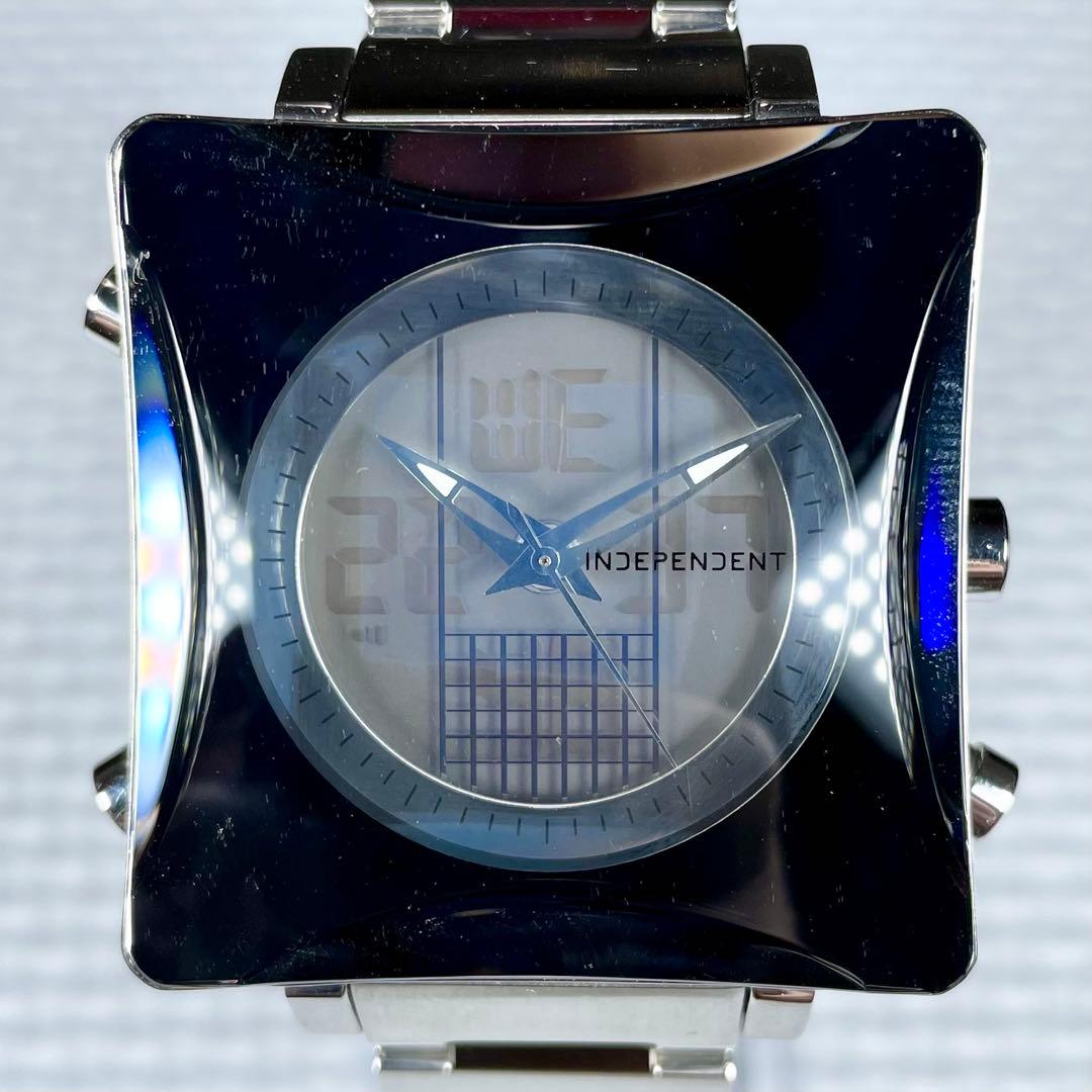 【レア＊美品＊電池新品】インディペンデント　メンズ　腕時計　アナログ　デジタル