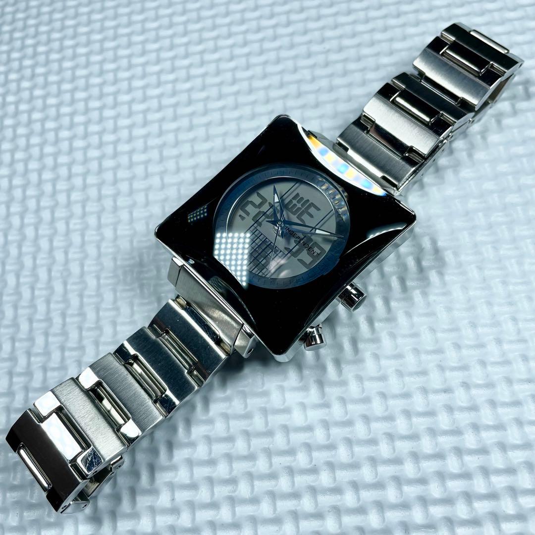 【レア＊美品＊電池新品】インディペンデント　メンズ　腕時計　アナログ　デジタル