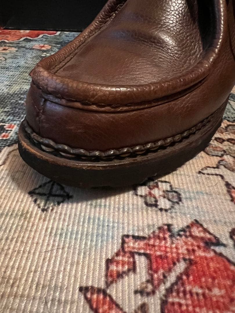 箱・証明書有MICHAEL MARRON MARCHE 41.5 茶　シボ革