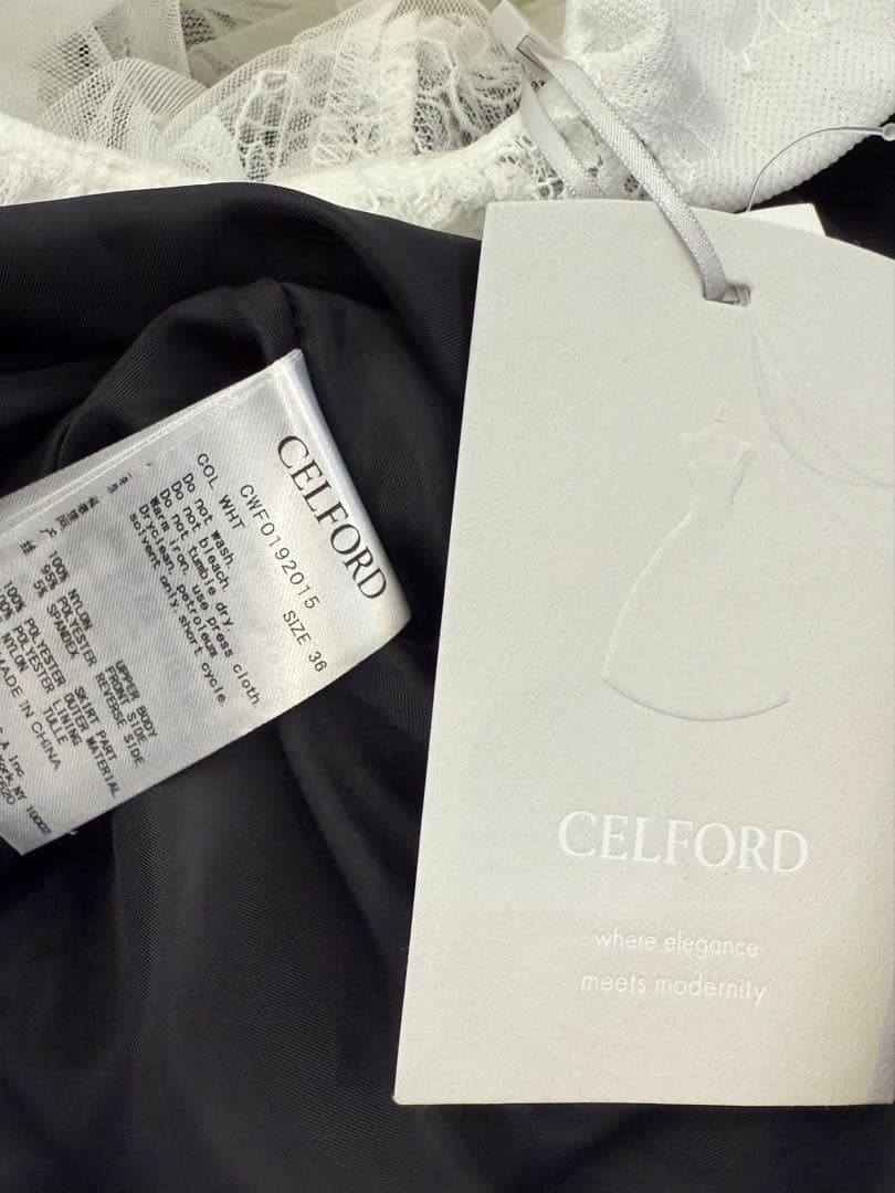 CELFORD ワンピース　レース　コンビワンピース　サイズ36