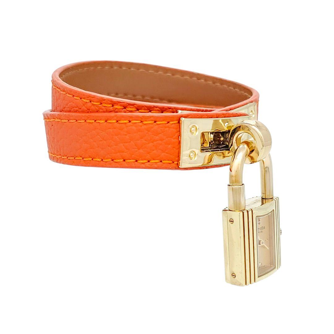 ✨新品電池✨HERMES エルメス ケリーウォッチ オレンジ レディース 腕時計