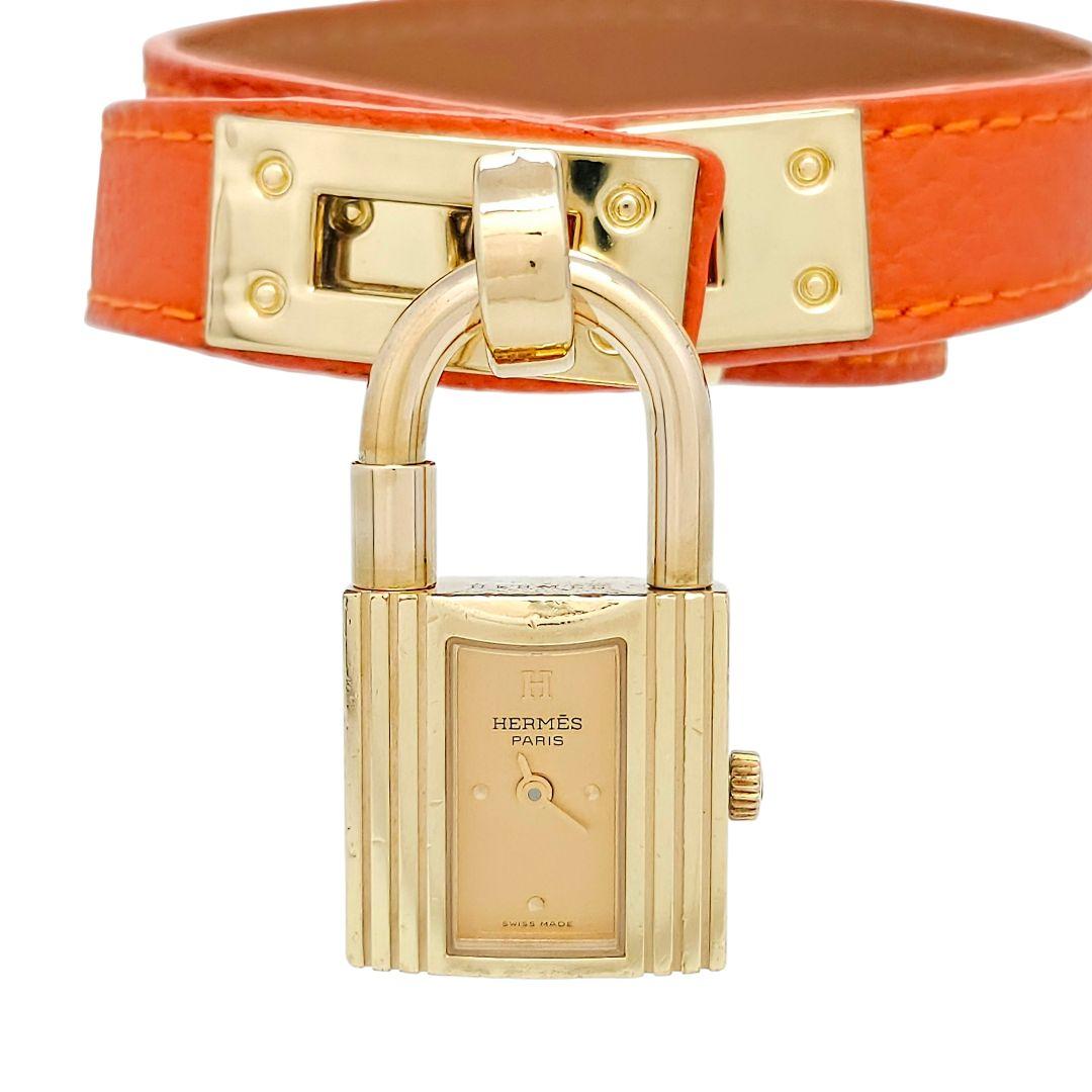✨新品電池✨HERMES エルメス ケリーウォッチ オレンジ レディース 腕時計