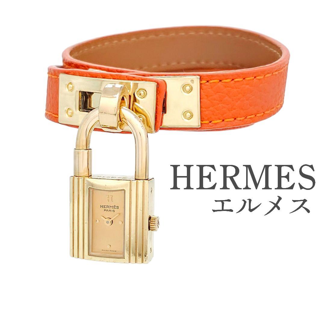 ✨新品電池✨HERMES エルメス ケリーウォッチ オレンジ レディース 腕時計