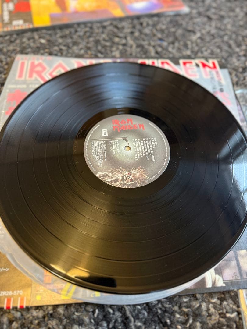 【極美品・希少ポスター付】アイアン・メイデン 国内盤帯付レコード 4枚セット