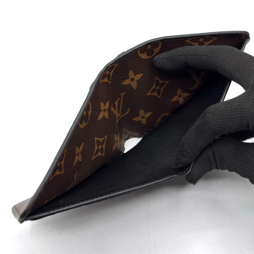 極美品 箱袋付属 ルイヴィトン モノグラム 二つ折り財布 ミュルティプル 黒