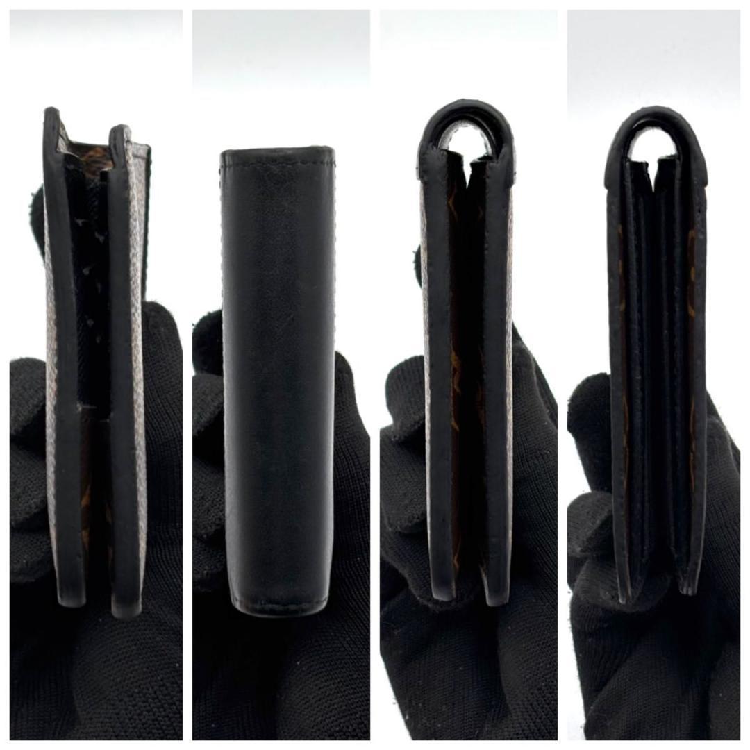 極美品 箱袋付属 ルイヴィトン モノグラム 二つ折り財布 ミュルティプル 黒
