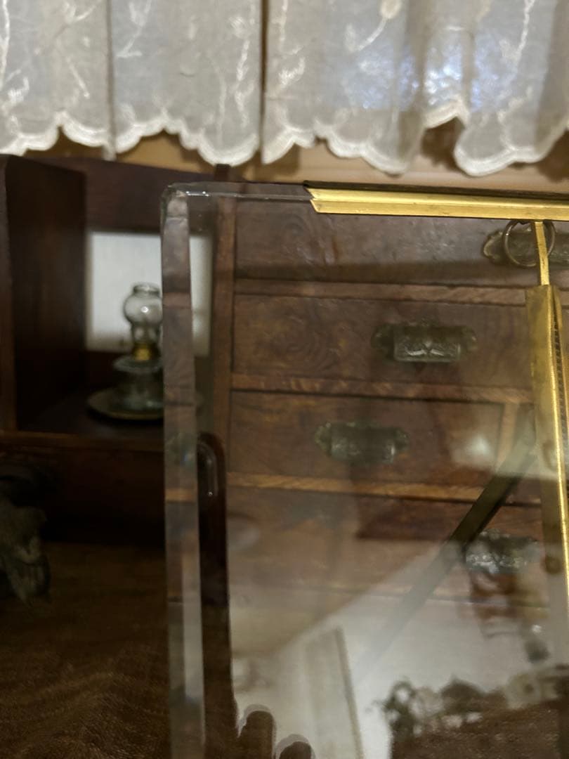 フランスアンティーク クリスタル 特大フォト スタンド