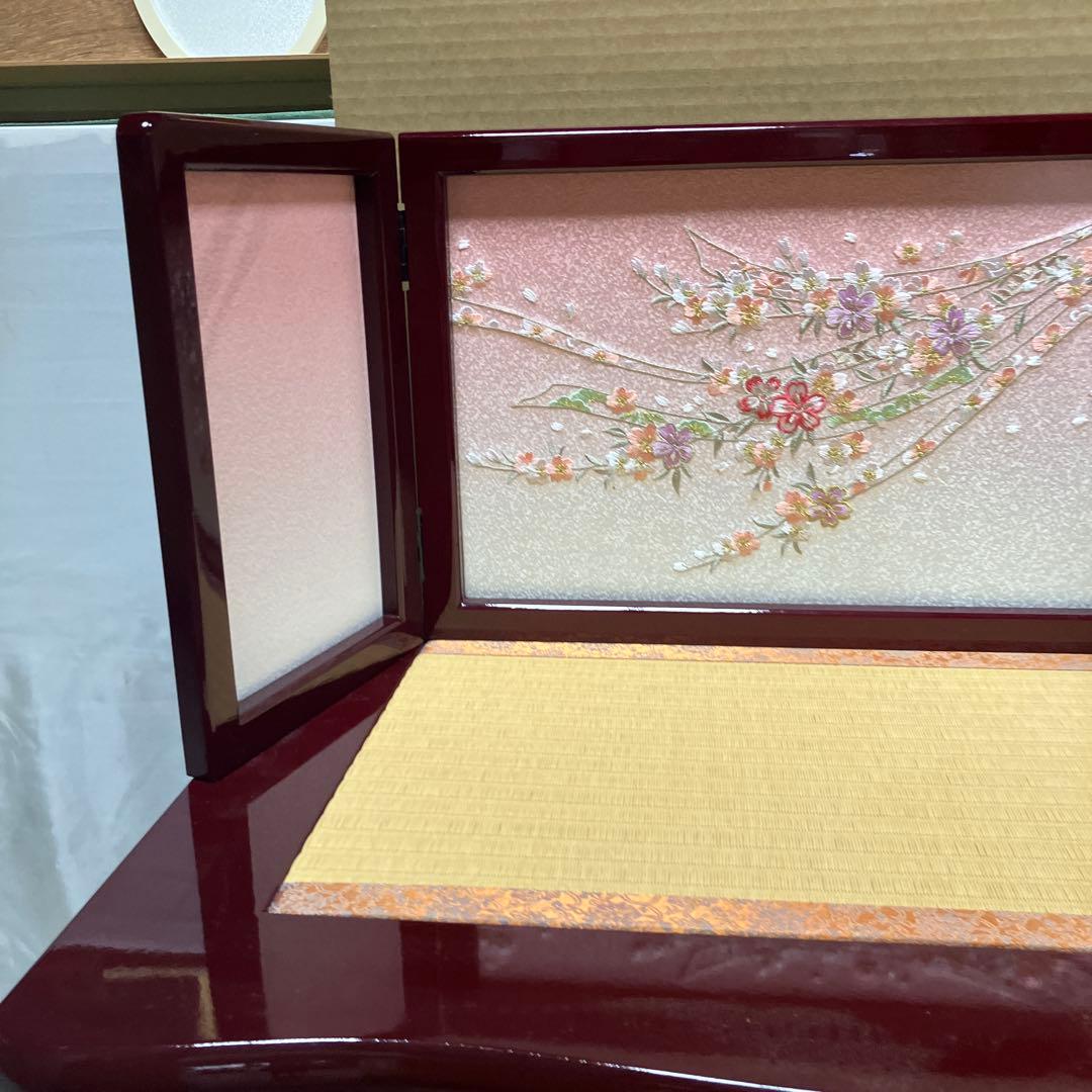 ワイン塗り刺繍収納セット