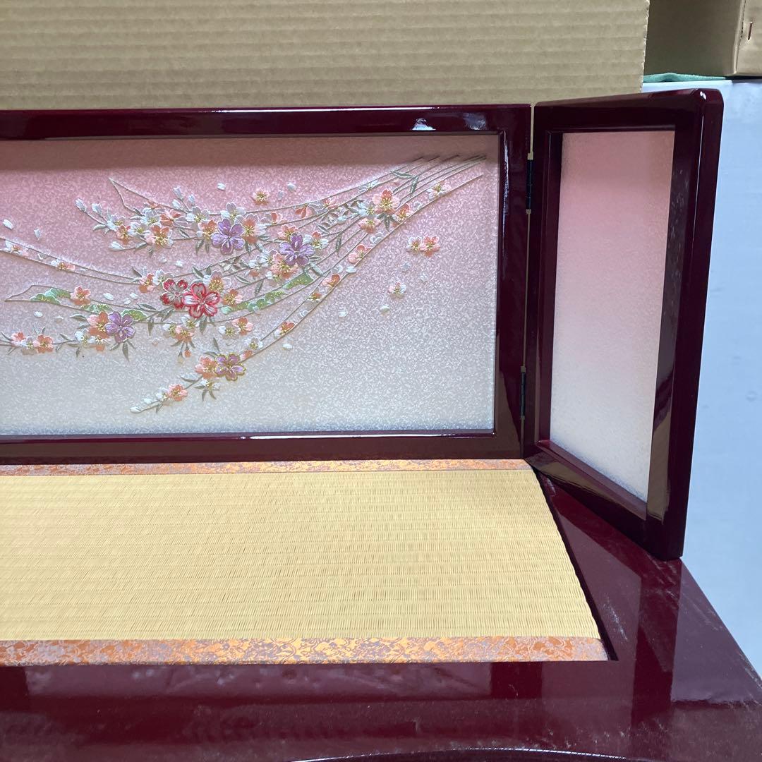 ワイン塗り刺繍収納セット