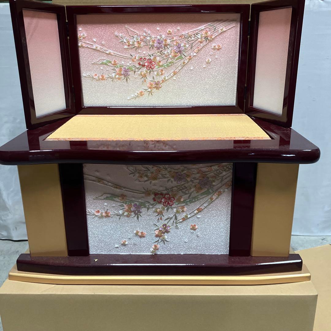 ワイン塗り刺繍収納セット