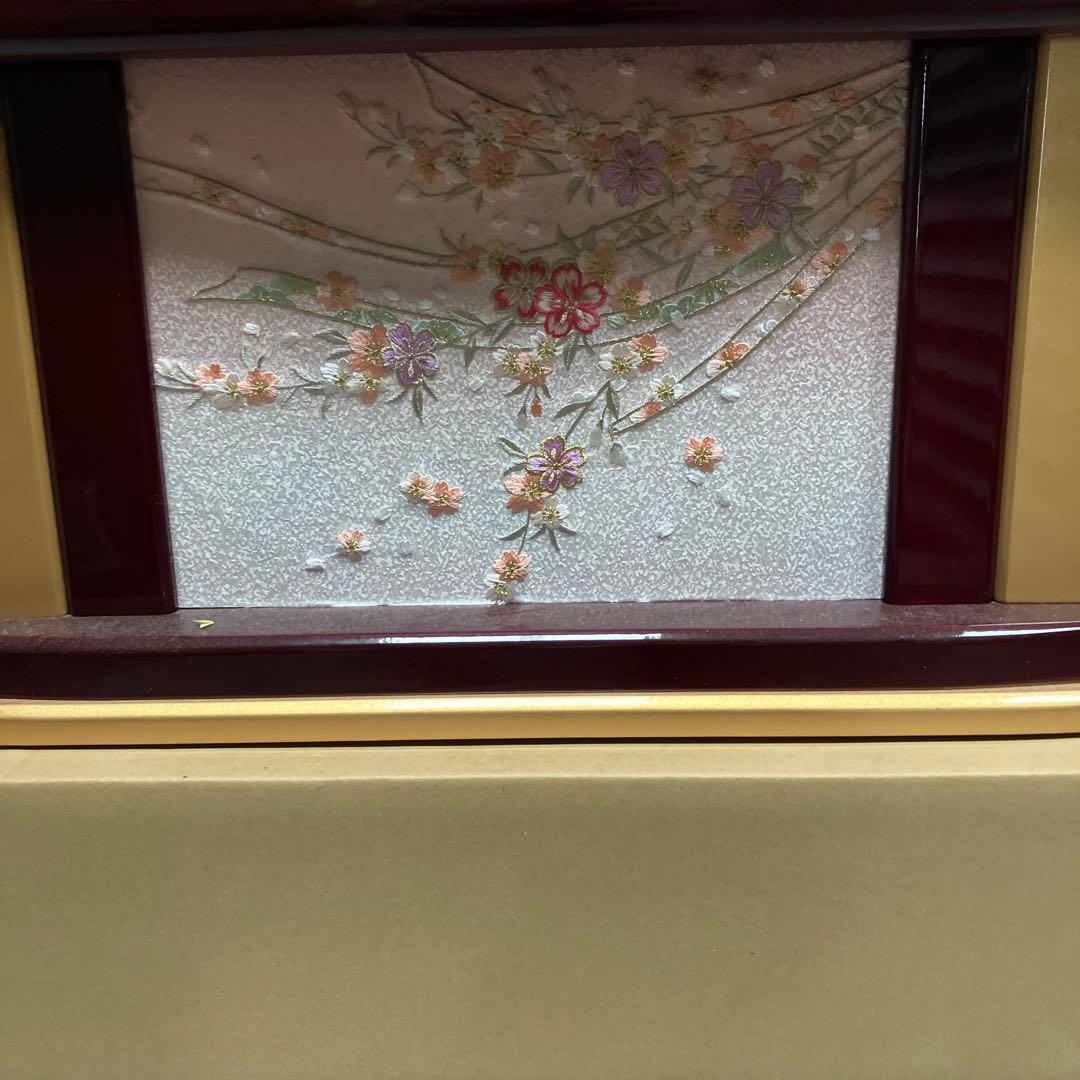 ワイン塗り刺繍収納セット