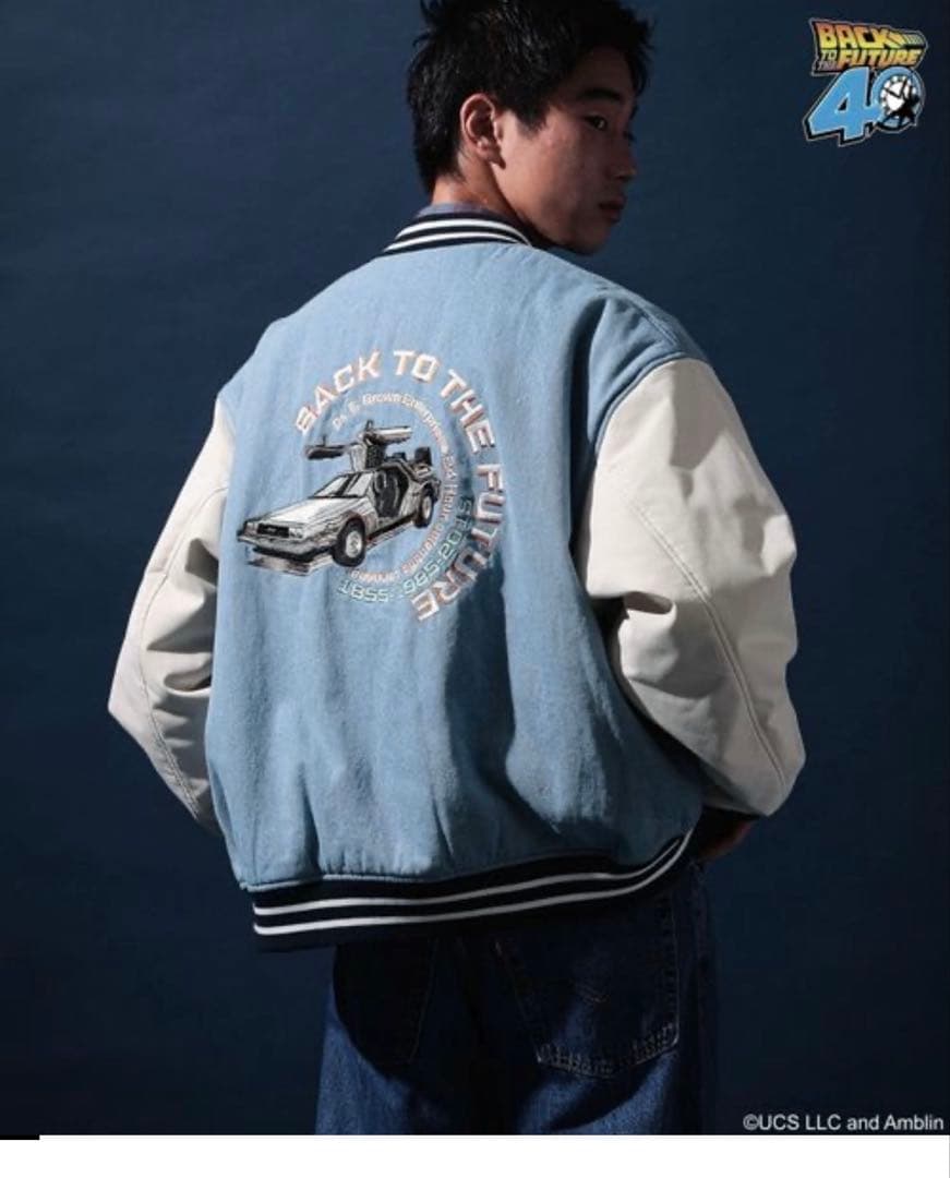新品タグ付　ニコアンド　バック・トゥ・ザ・フューチャー　刺繍スタジャン